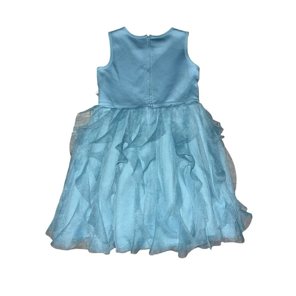 Disney Ariel Little Mermaid Blue Tulle Dress Girls Sleeveless Costume Size XS - Picture 4 of 6